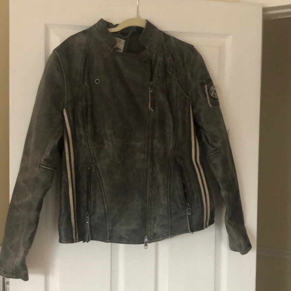 Harley Davidson motto jacket dark grey
